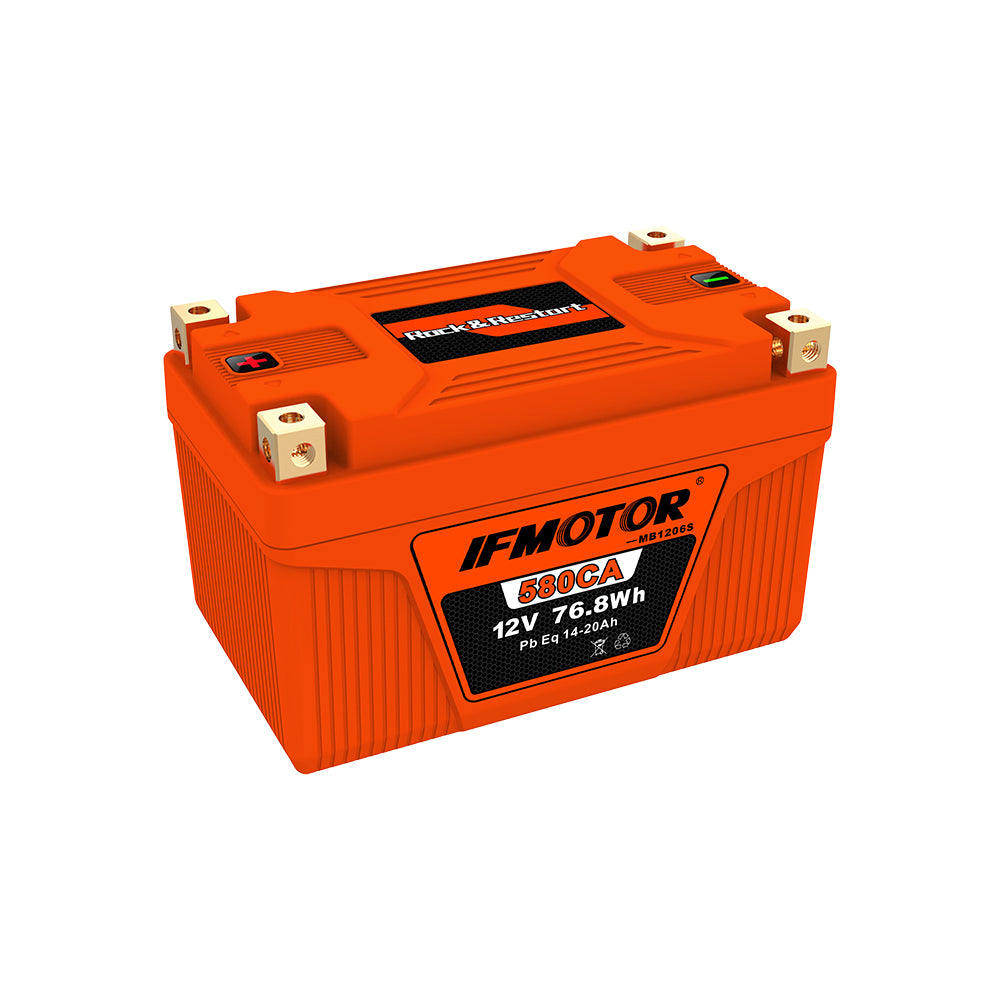 IFMOTOR ROCK&RESTART 12V Lithium Motorcycle Battery with 600A Cranking